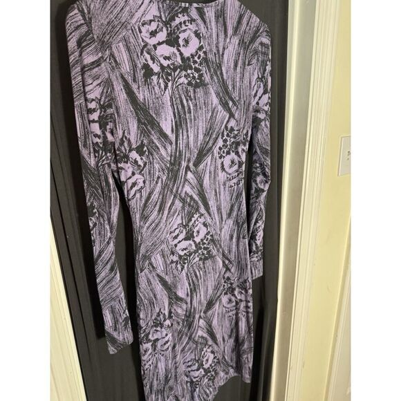Banana Republic‎  Faux Wrap Pencil Dress M Stretchy Whimsigoth Dark Fairy core - Picture 4 of 6